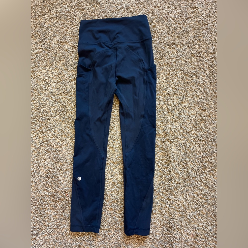 Lululemon Fast Free High-Rise Crop II 23" Leggings, Size 2, True Navy Blue - Picture 7 of 8